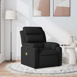 vidaXL Fauteuil de massage inclinable Noir Tissu