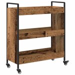 vidaXL Chariot de cuisine Bois ancien 70 x 30 x 82 cm