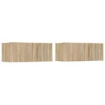 vidaXL Meubles TV 2 Pièces chêne sonoma 80x30x30 cm bois d'ingénierie