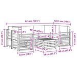 vidaXL Ensemble de canapés d'extérieur 7 pc