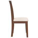 vidaXL Chaises à manger coussins 2 Pièces marron bois massif caoutchouc