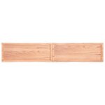 vidaXL Dessus de table bois massif traité bordure assortie
