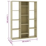 vidaXL Séparateur de pièce/Bibliothèque Chêne sonoma 100x24x140 cm