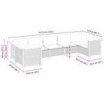 vidaXL Salon de jardin avec coussins 7 Pièces beige résine tressée