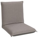 vidaXL Fauteuil de sol ajustable Taupe Tissu