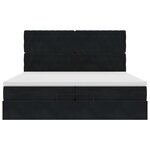 VidaXL Cadre de lit ottoman avec matelas noir 200x200cm velours