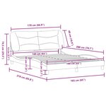 vidaXL Cadre de lit sans matelas Hvar noir 160x200 cm similicuir
