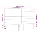 vidaXL Tête de lit Design Lignes Marron Foncé 180 cm Tissu
