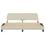 vidaXL Cadre de lit sans matelas crème 180x200 cm tissu