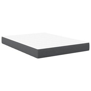 vidaXL Matelas de Lit avec matelas Gris 160 x 200 cm tissu