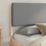 vidaXL Cadre de lit avec tête de lit rembourrée Gris clair
