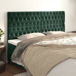 vidaXL Têtes de lit 4 Pièces Vert foncé 100x7x78/88 cm Velours