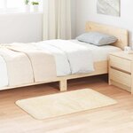 vidaXL Tapis Shaggy à poils longs NAVARRA crème 60x100 cm polyester