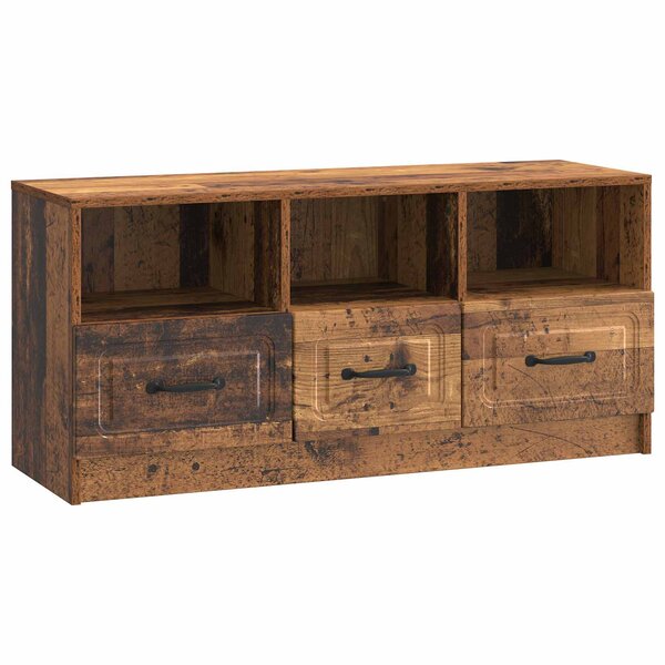 vidaXL Meuble TV Bois ancien 102 x 34 5 x 47 cm Bois d'ingénierie