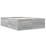 vidaXL Cadre de lit sonoma gris 140x200 cm bois d'ingénierie