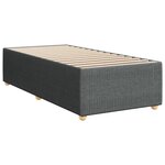 vidaXL Sommier à lattes de lit avec matelas Gris foncé 80x200 cm Tissu