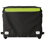 vidaXL Remorque de vélo noir et vert 45 kg fer
