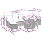 vidaXL Ensemble de canapé de jardin avec coussin 8 Pièces Gris Poly rotin