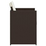 vidaXL Chaises de jardin avec coussins lot de 4 marron résine tressée
