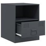 vidaXL Tables de chevet 2 Pièces anthracite 34 5x39x44 cm acier