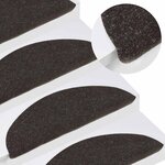 vidaXL Tapis d'escalier auto-adhésifs 10 Pièces noir 56x17x3 cm