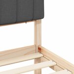 vidaXL Cadre de lit avec tête de lit rembourrée Gris foncé 80 x 200 cm