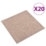 vidaXL Tapis 20 Pièces Beige 50 x 50 cm 100  Polypropylène
