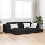 vidaXL Canapé-lit Noir 245 x 78 x 77 cm tissu