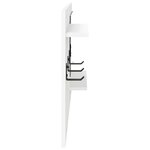 vidaXL Porte-manteau mural Blanc 90 x 10 x 50 cm Bois d'ingénierie