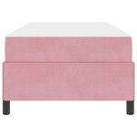 vidaXL Cadre de lit avec matelas Rose 90 x 200 cm tissu
