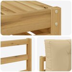 vidaXL Ensemble de canapés d'extérieur 6 pc Blanc et Beige