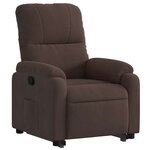 vidaXL Fauteuil inclinable marron tissu microfibre