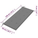 vidaXL Banc de jardin 2 places avec coussin 120 cm Bois d'eucalyptus