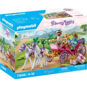 PLAYMOBIL 71846 - Calèche avec couple princier cocher et cadeau