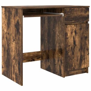 vidaXL Bureau chêne fumé 86x49x76 cm bois d'ingénierie