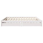 vidaXL Cadre de lit sans matelas blanc 200x200 cm bois massif de pin