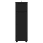 vidaXL Cabinet de salle de bain avec tiroir Noir 30 5 x 30 x 101 cm
