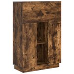 vidaXL Bureau Chêne fumé 71.5 x 31.5 x 106.5 cm Bois d'ingénierie
