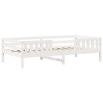 vidaXL Cadre de lit sans matelas blanc 80x200 cm bois massif de pin