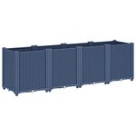 vidaXL Jardinière bleu gris 160x40x53 cm PP