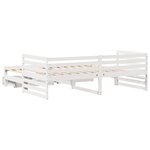 vidaXL Lit de jour et tiroirs sans matelas blanc 90x200 cm bois massif
