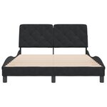 vidaXL Cadre de lit sans matelas noir 120x200 cm velours