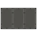 vidaXL Table de jardin dessus en verre Noir 150x90x75cm Résine tressée