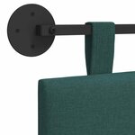 vidaXL Tête de lit suspendue Vert foncé Tissu