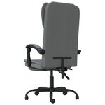Chaise fauteuil siège pivotante de inclinable de bureau informatique étude foncé tissu gris 02_0024240