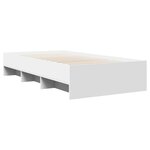 vidaXL Cadre de lit sans matelas blanc 90x200 cm bois d'ingénierie