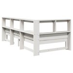 vidaXL Lit bibliothèque sans matelas blanc 100x200 cm bois pin massif