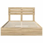 vidaXL Lit de Rangement Chêne Sonoma 160 x 200 cm Bois d'ingénierie
