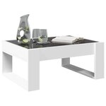 vidaXL Table basse avec LED infini blanc 70x53x30 cm