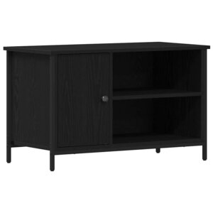 vidaXL Meuble TV Chêne noir 80 x 40 x 50 cm Bois d'ingénierie